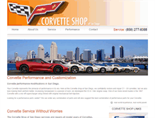 Tablet Screenshot of corvetteshopsandiego.com